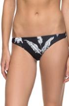 Women's Roxy Strappy Love Surfer Bikini Bottoms - Black