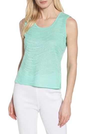 Women's Ming Wang Textured Tank - Green