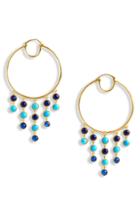 Women's Sole Society Mixed Stone Fringe Hoops