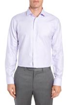 Men's Nordstrom Men's Shop Trim Fit Check Dress Shirt .5 - 34/35 - Purple