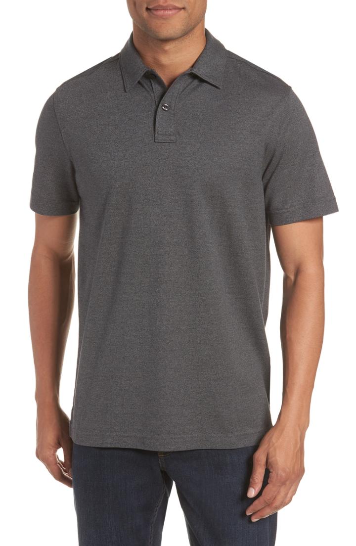Men's Nordstrom Men's Shop Fit Polo, Size X-large - Black