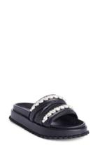 Women's Simone Rocha Embellished Multi Strap Slide Sandal Us / 36eu - Black