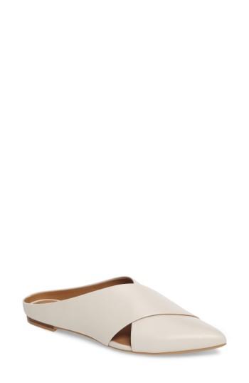 Women's Calvin Klein Gerda Cross Strap Mule .5 M - White