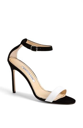 Manolo Blahnik 'chaos' Bicolor Sandal Black