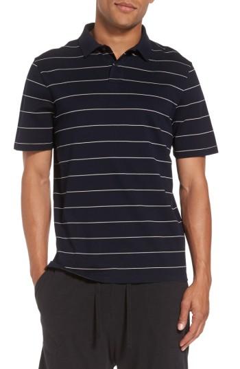 Men's Vince Stripe Polo, Size - Blue
