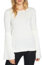 Women's Cece Pleated Bell Sleeve Sweater, Size - Ivory