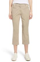 Women's Brax Sunny Stretch Cotton Slit Hem Pants - Beige