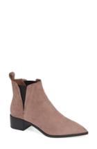 Women's Black Suede Studio Taylor Bootie M - Pink