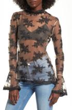 Women's Supertrash Tesh Sheer Top Us / 34 Eu - Black