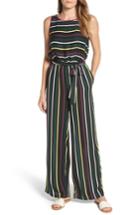Women's Vince Camuto Paradise Stripe Jumpsuit, Size - Black