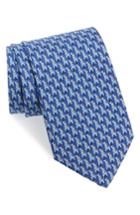 Men's Salvatore Ferragamo Puffin & Giraffe Silk Tie, Size - Blue