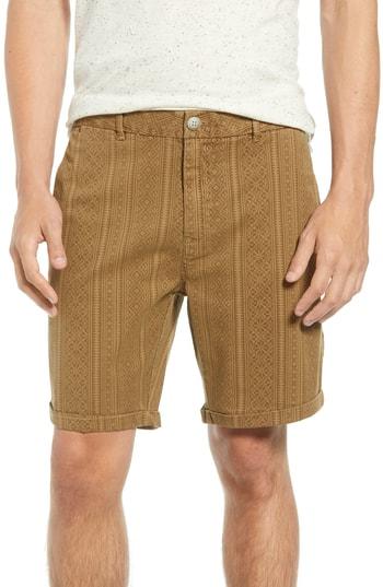 Men's Scotch & Soda Classic Print Chino Shorts - Brown