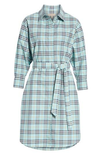 Women's Burberry Isotto Tartan Shirtdress Us / 36 It - Blue