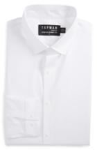 Men's Topman Skinny Fit Stretch Dress Shirt, Size - White