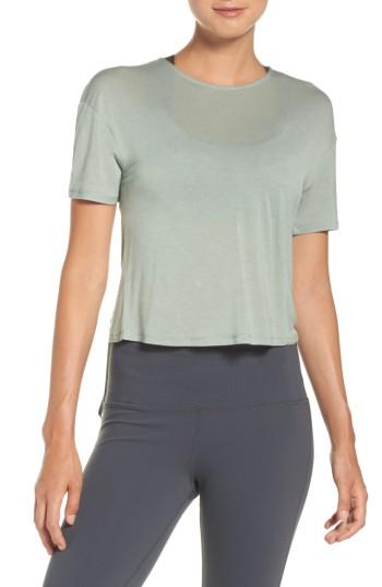 Women's Alo Entwine Crop Tee - Green