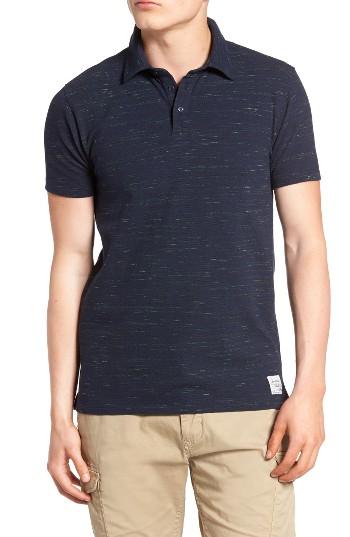 Men's Scotch & Soda Melange Polo - Blue