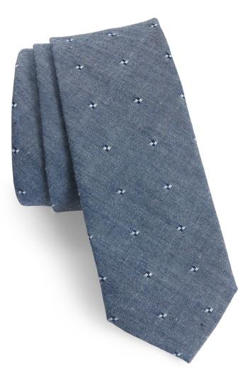 Men's Nordstrom Men's Shop Geometric Cotton Tie, Size - Blue