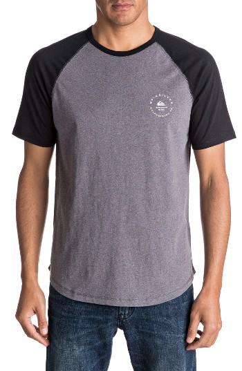 Men's Quiksilver Alo Nah Raglan T-shirt - Grey