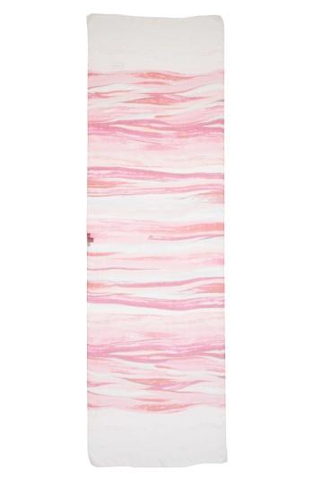 Women's St. John Collection Textured Brushstroke Print Silk Scarf, Size - Pink