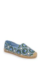 Women's Tory Burch Cecily Sequin Embellished Espadrille M - Blue
