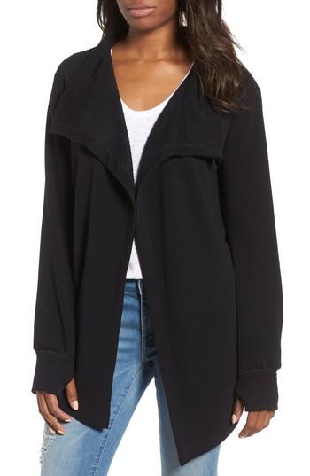 Women's Calson Off-duty Fleece Knit Cardigan - Black