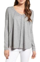 Women's Caslon V-neck Sweatshirt, Size - Grey