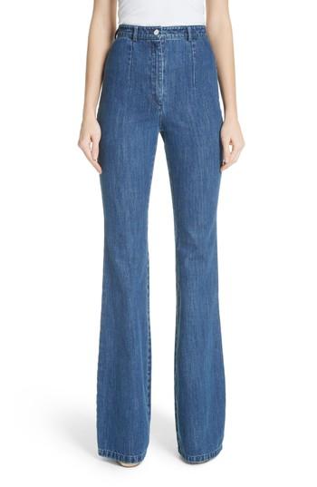 Women's Michael Kors Flare Trouser Jeans - Blue