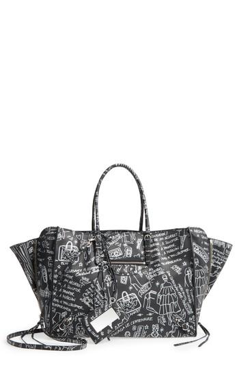 Balenciaga Papier Za B4 Leather Tote - Black
