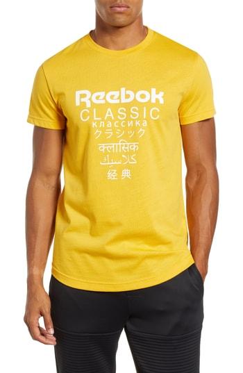 Men's Reebok Longline Unisex T-shirt - Yellow