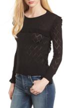 Women's Mcguire Vivant Pointelle Sweater - Black