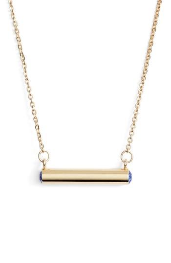 Women's Stella Vale September Crystal Bar Pendant Necklace