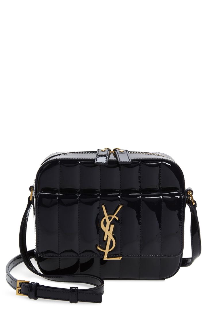 Saint Laurent Vicky Leather Camera Bag - Blue