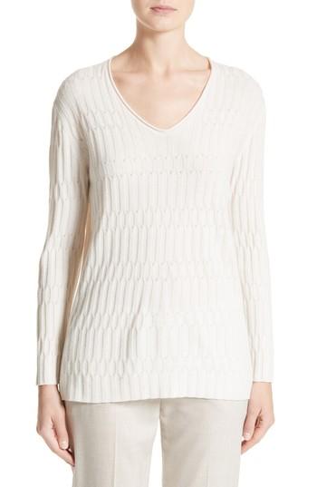 Women's Fabiana Filippi Cashmere Column Knit Sweater Us / 42 It - White