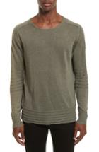 Men's Belstaff Exford Linen Crewneck Sweater - Green