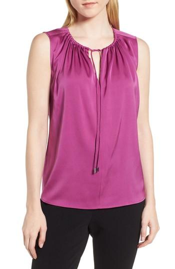 Women's Boss Ismarea Stretch Silk Top - Purple