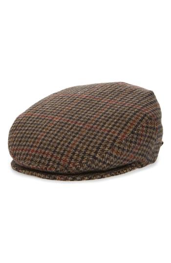 Men's Bailey Lord Houndstooth Wool Driving Cap - Black