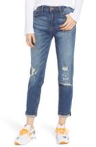Women's Sp Black Deconstructed Ripped Boyfriend Jeans - Blue
