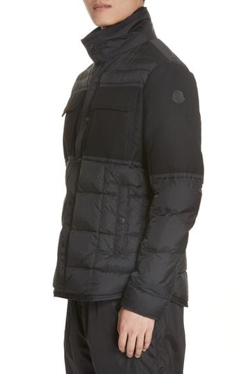 Men's Moncler Albi Giubboto Water Resistant Down Jacket - Black