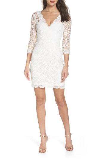 Women's Lulus Lace Cocktail Dress - White