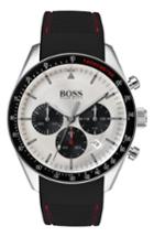 Men's Boss Trophy Chronograph Silicone Strap Watch, 44mm