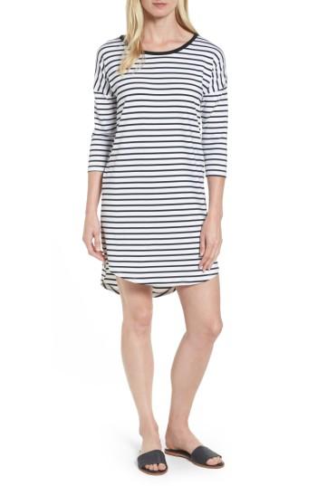 Women's Press Stripe T-shirt Dress - Ivory