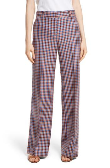 Women's Tory Burch Ainsley Plaid Wide Leg Trousers