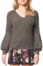 Women's Willow & Clay Puffed Sleeve Sweater - Grey