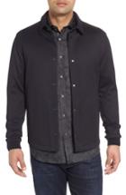 Men's Bugatchi Wool Snap Jacket - Blue