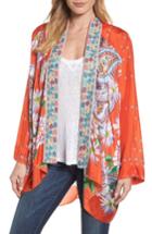 Women's Johnny Was Summer Paisley Silk Kimono - Red