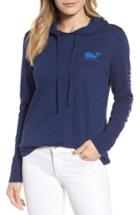 Women's Vineyard Vines Vintage Whale Slubbed Long Sleeve Hoodie Tee - Blue