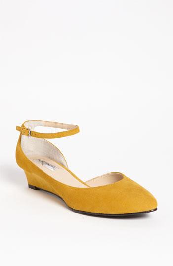 Halogen 'bianca' Wedge Mustard Suede