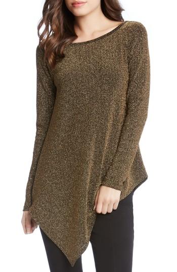 Women's Karen Kane Gold Knit Asymmetrical Hem Top - Metallic