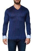Men's Maceoo Print V-neck T-shirt (s) - Purple