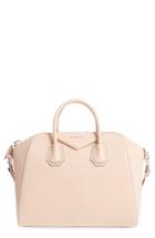 Givenchy 'medium Antigona' Sugar Leather Satchel - Beige